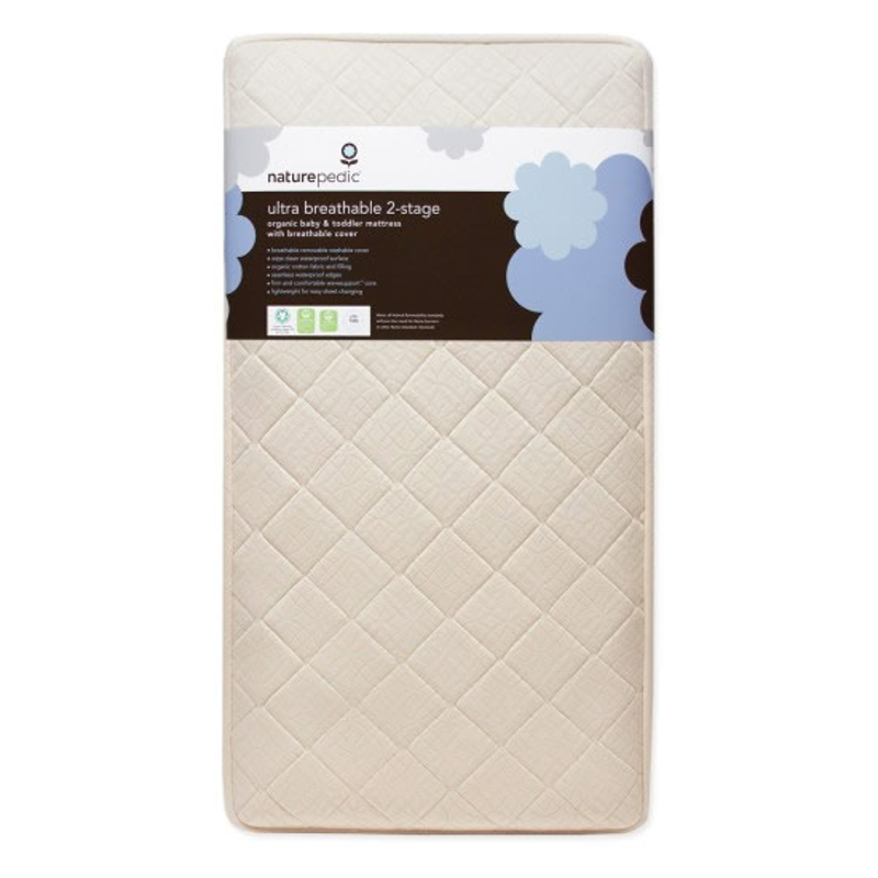 Naturepedic Organic Waterproof Fitted Crib Pad Cover - Each