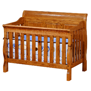 oak baby crib