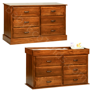Amish 6 Drawer Reversible Baby Changing Dresser Baby Eco Trends