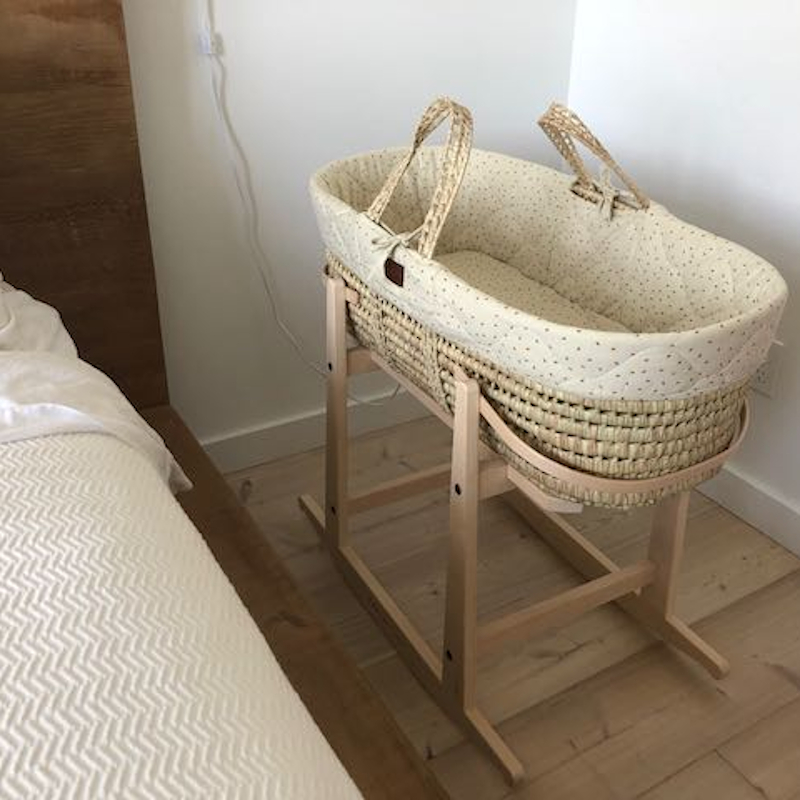 little green sheep moses basket stand
