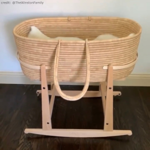 organic moses basket and stand