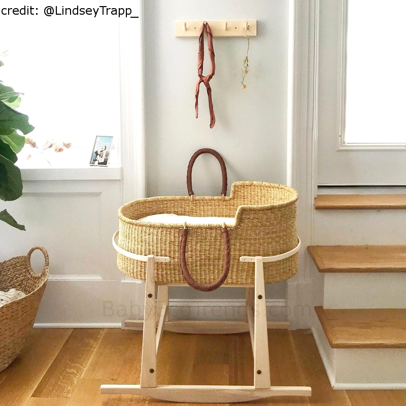wooden bassinet stand